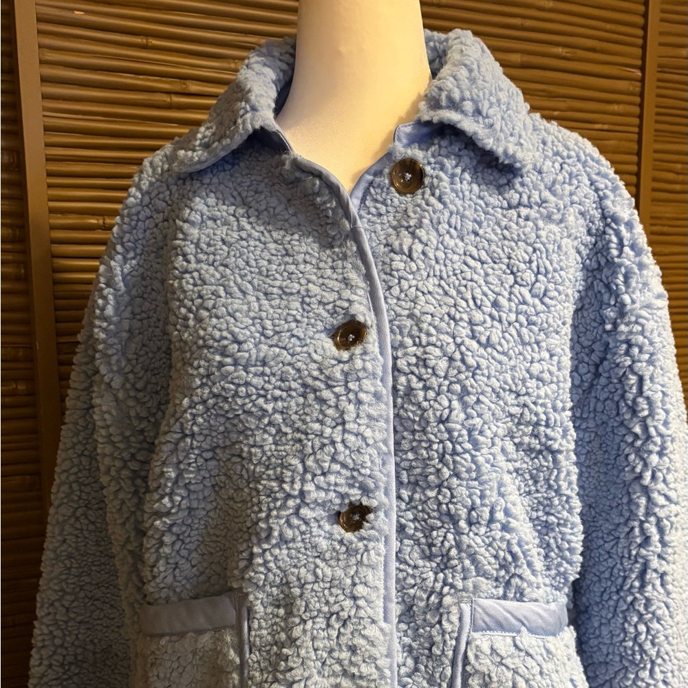 J. Crew Light Blue Teddy Jacket
